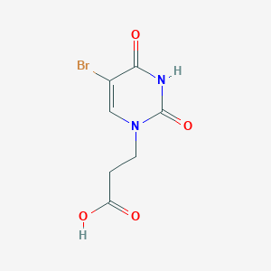 molecular formula C7H7BrN2O4 B1524476 3-(5-bromo-2,4-dioxo-3,4-dihydropyrimidin-1(2H)-yl)propanoic acid CAS No. 22384-58-3