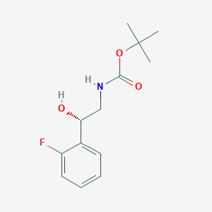 molecular formula C13H18FNO3 B1524477 tert-butyl N-[(2S)-2-(2-fluorophenyl)-2-hydroxyethyl]carbamate CAS No. 1311320-25-8