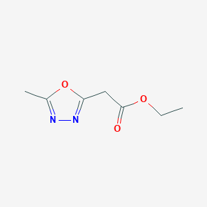 molecular formula C7H10N2O3 B1524483 2-(5-メチル-1,3,4-オキサジアゾール-2-イル)酢酸エチル CAS No. 5011-96-1