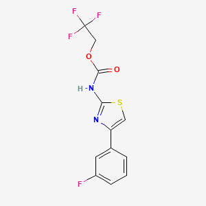 2,2,2-trifluoroethyl N-[4-(3-fluorophenyl)-1,3-thiazol-2-yl]carbamate
