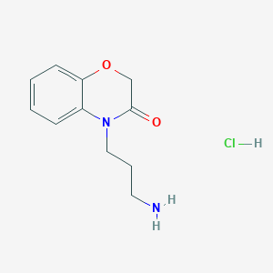 4-(3-aminopropyl)-3,4-dihydro-2H-1,4-benzoxazin-3-one hydrochloride