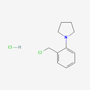 molecular formula C11H15Cl2N B1524492 1-[2-(Chloromethyl)phenyl]pyrrolidine hydrochloride CAS No. 110405-82-8