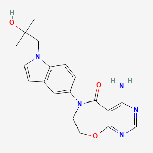 4-Amino-6-(1-(2-hydroxy-2-methylpropyl)-1H-indol-5-yl)-7,8-dihydropyrimido[5,4-f][1,4]oxazepin-5(6H)-one