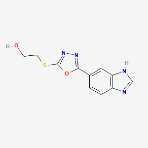 2-((5-(1H-Benzo[d]imidazol-6-yl)-1,3,4-oxadiazol-2-yl)thio)ethanol