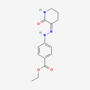 ethyl 4-[(2Z)-2-(2-oxopiperidin-3-ylidene)hydrazinyl]benzoate