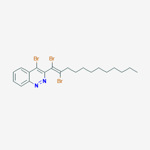 molecular formula C20H25Br3N2 B15245011 (E)-4-Bromo-3-(1,2-dibromododec-1-en-1-yl)cinnoline 