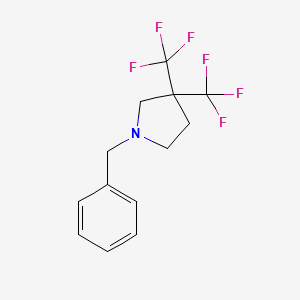 molecular formula C13H13F6N B1524504 1-Benzyl-3,3-bis(trifluoromethyl)pyrrolidine CAS No. 1315368-00-3