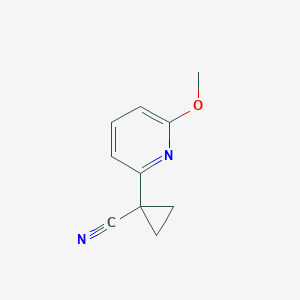 molecular formula C10H10N2O B15245121 1-(6-Methoxypyridin-2-YL)cyclopropanecarbonitrile CAS No. 1447607-16-0