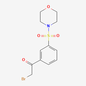 B1524515 2-Bromo-1-[3-(morpholine-4-sulfonyl)phenyl]ethan-1-one CAS No. 1334149-55-1