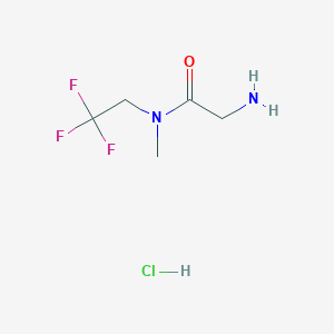 molecular formula C5H10ClF3N2O B1524525 2-氨基-N-甲基-N-(2,2,2-三氟乙基)乙酰胺盐酸盐 CAS No. 1354952-93-4
