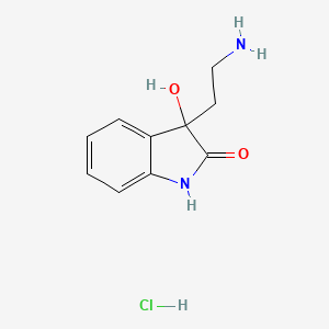 molecular formula C10H13ClN2O2 B1524527 3-(2-氨基乙基)-3-羟基-2,3-二氢-1H-吲哚-2-酮盐酸盐 CAS No. 79105-51-4