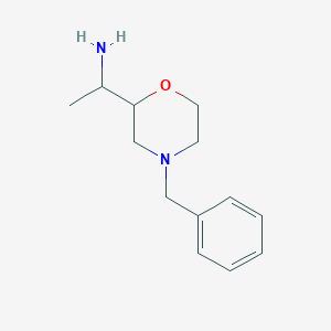molecular formula C13H20N2O B1524533 1-(4-Benzylmorpholin-2-yl)ethanamine CAS No. 1305117-43-4