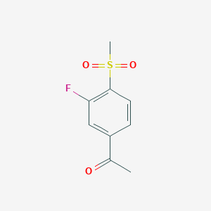 molecular formula C9H9FO3S B1524534 1-(3-Fluoro-4-methanesulfonylphenyl)ethan-1-one CAS No. 13372-52-6