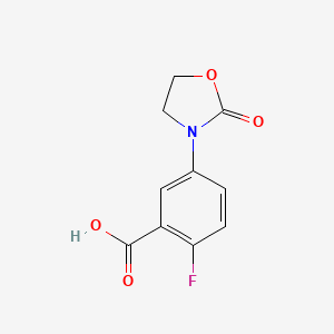 molecular formula C10H8FNO4 B1524536 2-Fluoro-5-(2-oxo-1,3-oxazolidin-3-yl)benzoic acid CAS No. 1184005-99-9