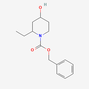 molecular formula C15H21NO3 B15245375 Benzyl 2-ethyl-4-hydroxypiperidine-1-carboxylate 