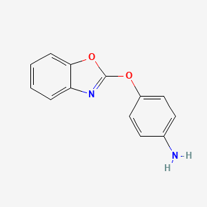 molecular formula C13H10N2O2 B1524538 4-(1,3-Benzoxazol-2-yloxy)aniline CAS No. 1179761-73-9