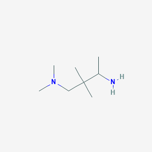 molecular formula C8H20N2 B1524539 (3-Amino-2,2-dimethylbutyl)dimethylamine CAS No. 1354961-40-2