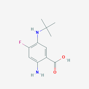 molecular formula C11H15FN2O2 B1524542 2-Amino-5-(tert-butylamino)-4-fluorobenzoic acid CAS No. 1248655-94-8