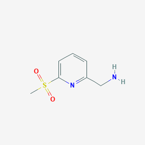 molecular formula C7H10N2O2S B15245442 (6-(Methylsulfonyl)pyridin-2-yl)methanamine 