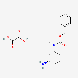 molecular formula C17H24N2O6 B15245457 Benzyltrans-(3-aminocyclohexyl)-methylcarbamateoxalate 