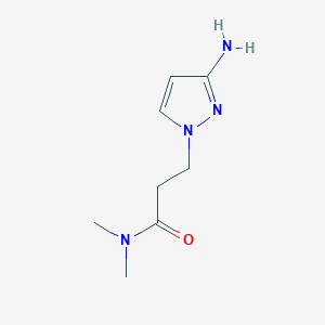 molecular formula C8H14N4O B1524546 3-(3-amino-1H-pyrazol-1-yl)-N,N-dimethylpropanamide CAS No. 1184792-82-2