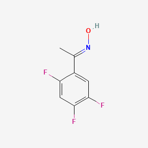 molecular formula C8H6F3NO B15245461 (NE)-N-[1-(2,4,5-trifluorophenyl)ethylidene]hydroxylamine 