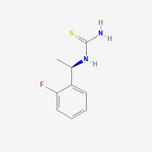 molecular formula C9H11FN2S B15245469 (R)-1-(1-(2-Fluorophenyl)ethyl)thiourea 