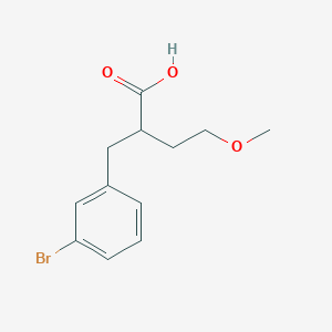 molecular formula C12H15BrO3 B1524549 2-[(3-Bromophenyl)methyl]-4-methoxybutanoic acid CAS No. 1182757-92-1