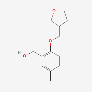 molecular formula C13H18O3 B1524553 [5-甲基-2-(氧杂环丙烷-3-基甲氧基)苯基]甲醇 CAS No. 1344255-35-1