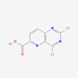 molecular formula C8H3Cl2N3O2 B15245569 2,4-Dichloropyrido[3,2-D]pyrimidine-6-carboxylic acid 