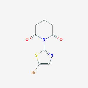 molecular formula C8H7BrN2O2S B1524560 1-(5-溴-1,3-噻唑-2-基)哌啶-2,6-二酮 CAS No. 1184753-48-7