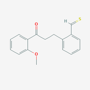 molecular formula C17H16O2S B15245625 2-[3-(2-Methoxyphenyl)-3-oxopropyl]thiobenzaldehyde 