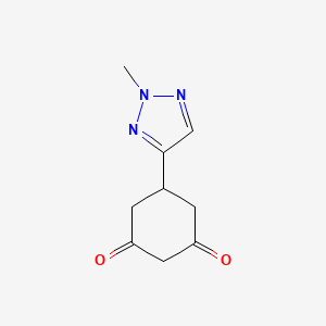 molecular formula C9H11N3O2 B15245677 5-(2-Methyl-2H-1,2,3-triazol-4-yl)cyclohexane-1,3-dione 