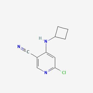 molecular formula C10H10ClN3 B15245706 6-Chloro-4-(cyclobutylamino)nicotinonitrile 