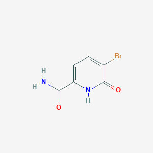 molecular formula C6H5BrN2O2 B15245742 5-Bromo-6-oxo-1,6-dihydropyridine-2-carboxamide 