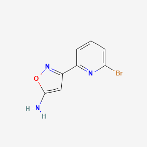 molecular formula C8H6BrN3O B1524576 3-(6-溴吡啶-2-基)-异恶唑-5-胺 CAS No. 887595-06-4