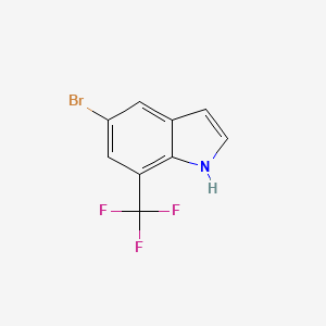 molecular formula C9H5BrF3N B1524580 5-Bromo-7-(trifluoromethyl)-1H-indole CAS No. 1260658-60-3