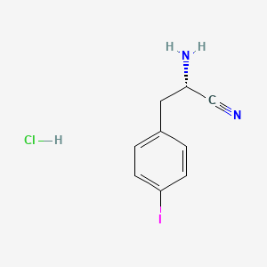 (S)-2-Amino-3-(4-iodophenyl)propanenitrile hydrochloride