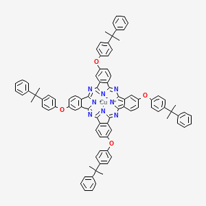 Copper;6,15,24,33-tetrakis[4-(2-phenylpropan-2-yl)phenoxy]-2,11,20,29,37,39-hexaza-38,40-diazanidanonacyclo[28.6.1.13,10.112,19.121,28.04,9.013,18.022,27.031,36]tetraconta-1,3,5,7,9,11,13(18),14,16,19(39),20,22(27),23,25,28,30(37),31(36),32,34-nonadecaene