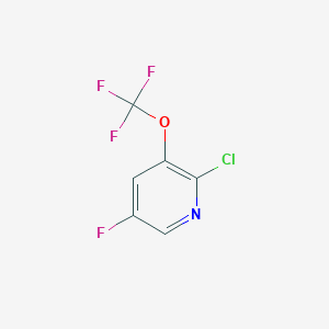 molecular formula C6H2ClF4NO B15245845 2-Chloro-5-fluoro-3-(trifluoromethoxy)pyridine 