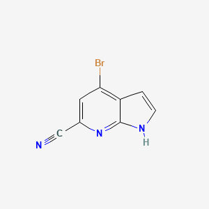 molecular formula C8H4BrN3 B1524586 4-bromo-1H-pyrrolo[2,3-b]pyridine-6-carbonitrile CAS No. 1190310-18-9