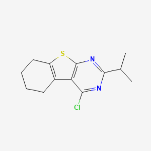 molecular formula C13H15ClN2S B15245870 4-Chloro-2-isopropyl-5,6,7,8-tetrahydrobenzo[4,5]thieno[2,3-d]pyrimidine 