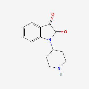 molecular formula C13H14N2O2 B15245871 1-(Piperidin-4-yl)indoline-2,3-dione 