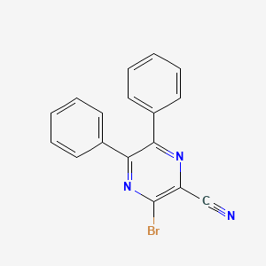 molecular formula C17H10BrN3 B15245880 3-Bromo-5,6-diphenylpyrazine-2-carbonitrile 