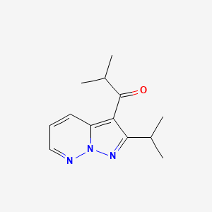 molecular formula C13H17N3O B15245886 1-(2-Isopropylpyrazolo[1,5-b]pyridazin-3-yl)-2-methylpropan-1-one 