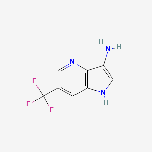molecular formula C8H6F3N3 B1524591 6-(trifluoromethyl)-1H-pyrrolo[3,2-b]pyridin-3-amine CAS No. 1190311-51-3