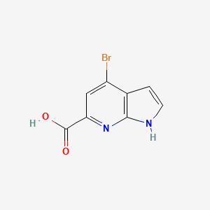 molecular formula C8H5BrN2O2 B1524593 4-溴-1H-吡咯并[2,3-b]吡啶-6-羧酸 CAS No. 1190321-81-3