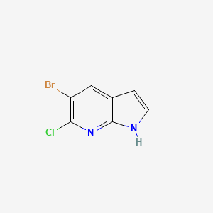 molecular formula C7H4BrClN2 B1524594 5-Bromo-6-chloro-1H-pyrrolo[2,3-b]pyridine CAS No. 1190321-59-5
