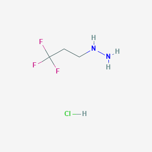 molecular formula C3H8ClF3N2 B15245957 (3,3,3-Trifluoropropyl)hydrazine hcl 