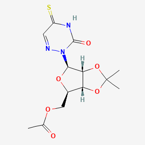 [(3aR,4R,6R,6aR)-2,2-dimethyl-4-(3-oxo-5-sulfanylidene-1,2,4-triazin-2-yl)-3a,4,6,6a-tetrahydrofuro[3,4-d][1,3]dioxol-6-yl]methyl acetate